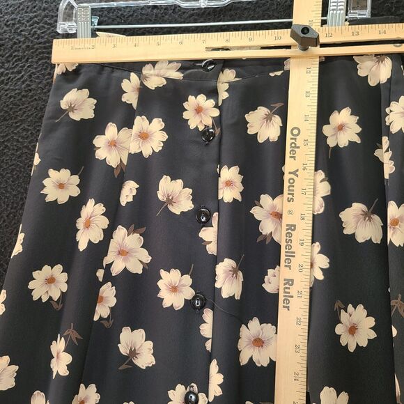 Renee Adams Limited Womens Skirt Multicolor Size Medium 100% Polyester Buttons - Picture 3 of 12